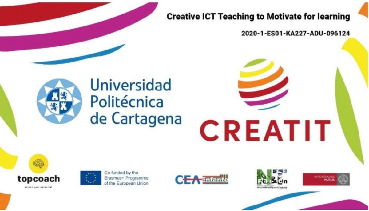 PatLopezVicent's tweet photo. Erasmus+ CREATIT project will celebrate its final multiplier event on May 12, 2023 in Cartagena (Spain). More news soon. #CREATITproject https://t.co/u0AtxUjQiY @pazprendes @Victorgoca https://t.co/gcwQd16o04