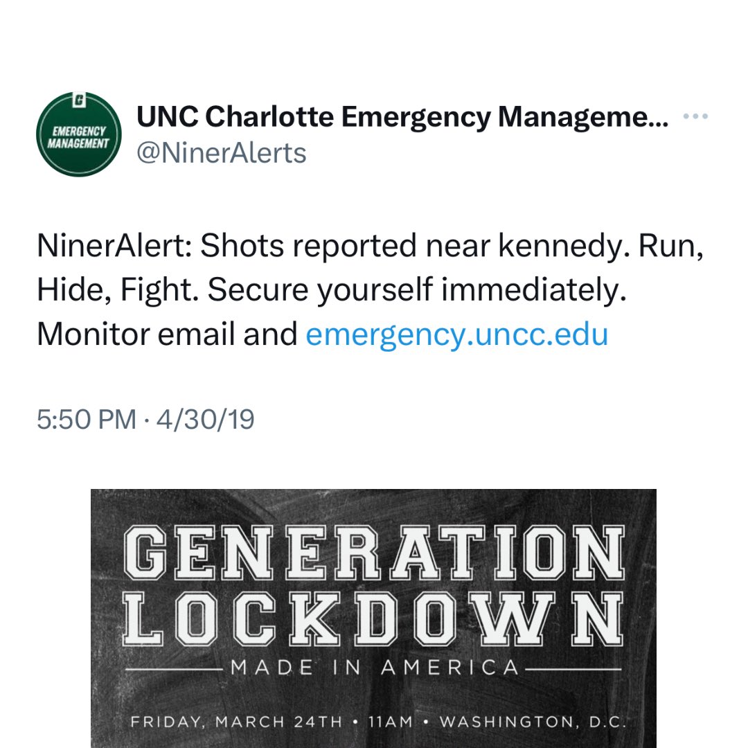 AnnaGreenJ's tweet photo. Today, #GenerationLockdown will rally in Washington, D.C.
Come out from hiding under your desks & come to the National Mall to demand Congress #BanAssaultWeapons NOW!
#UNCCStrong
RSVP: https://t.co/vhsEekVZgO https://t.co/uvKqLT2An8