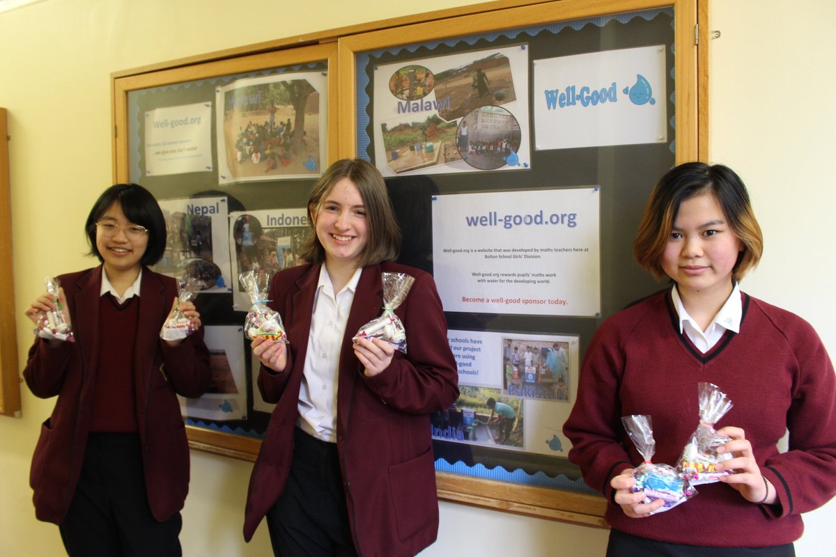 BoltonSch's tweet photo. It was International Water Day this week and Mr Heppleston's charity, Well Good, has been fundraising. Read more about the charity that improves your Maths skills as you do good: https://t.co/xy0NgW4tyy #BSGD #BoltonGiving https://t.co/HNZb5mHiHN