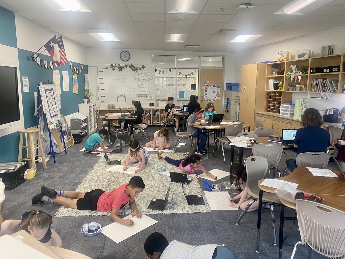 What a wonderful sight!!  We are so blessed to receive chromebooks for our entire class and put them to good use this week during our American Symbol research project!