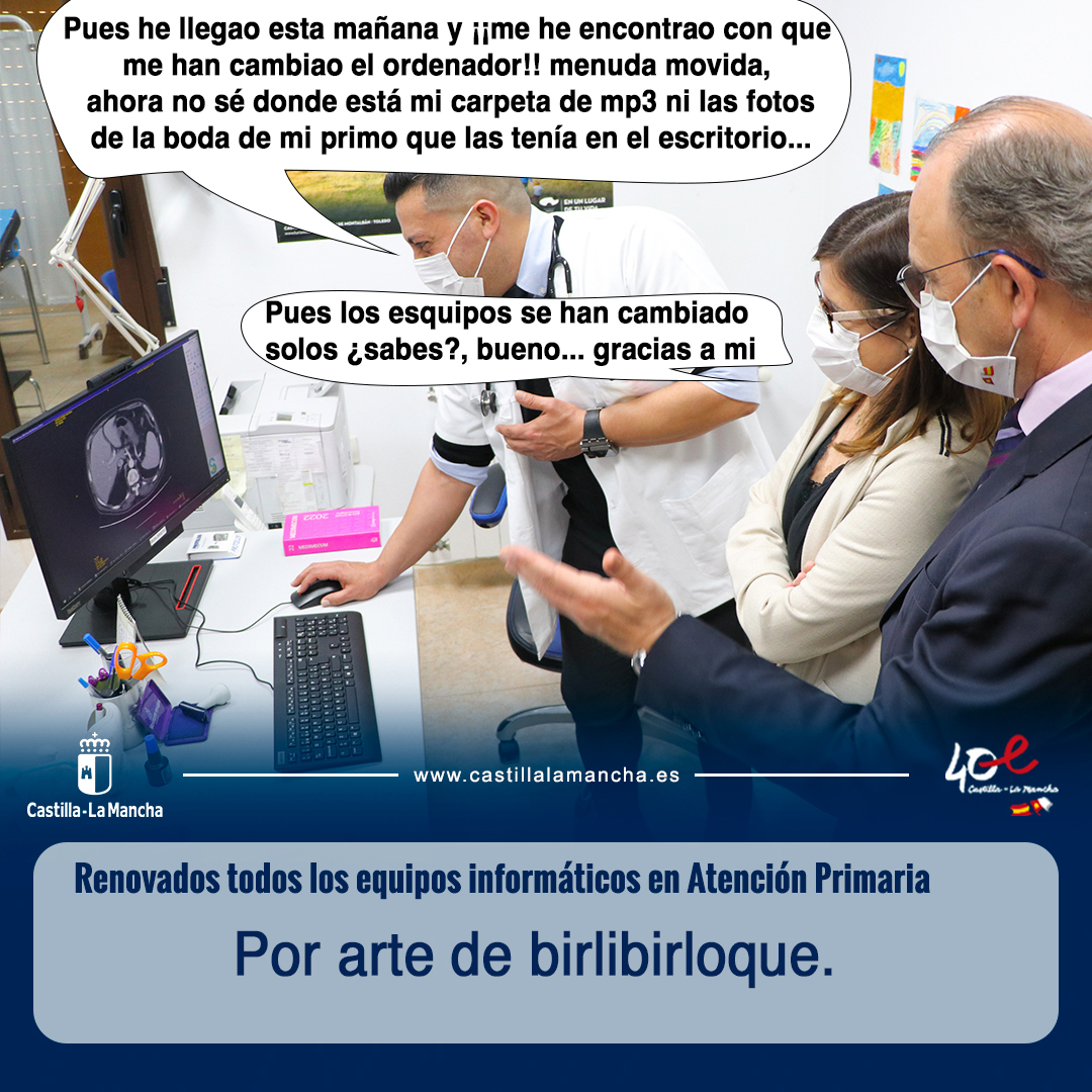 <a href="/gobjccm/">Gobierno de Castilla-La Mancha</a> Ni una sola palabra ni mención a los trabajadores de Informática del <a href="/sescamclm/">SESCAM</a> que han hecho posible la implantación de este kamikaze proyecto con su implicación, profesionalidad y disposición, incluso en puertas del cese después de décadas en fraude de ley.
#AnulacionOPESescam