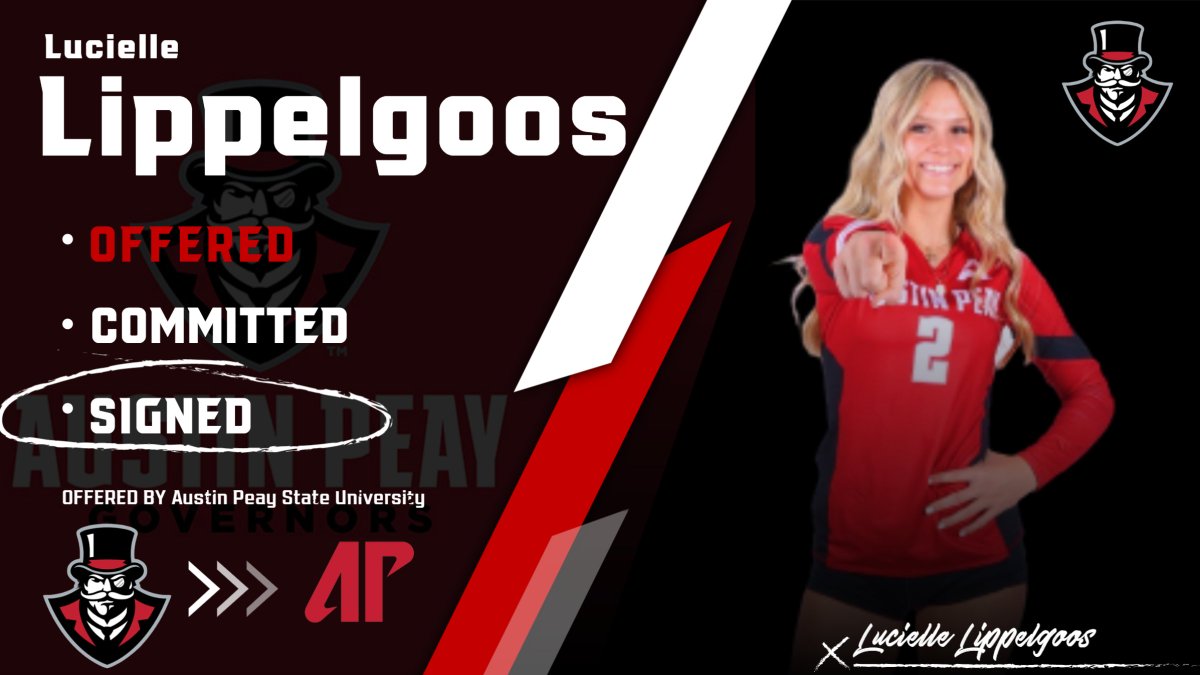 Congratulations to Lucielle Lippelgoos on signing with <a href="/austinpeay/">Austin Peay State University</a> for volleyball!!!