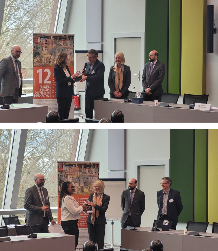 RepFranceCdE's tweet photo. 🏅 Label ELoGE
Félicitations aux 5 collectivités 🇨🇵 lauréates pour leurs réalisations &amp; leur engagement dans une démarche de #gouvernance efficace et #responsable au travers des 12 principes de gouvernance démocratique du @CoE 👏

💡 : https://t.co/0xmCRCvZNn https://t.co/H7gTY7Wq6O