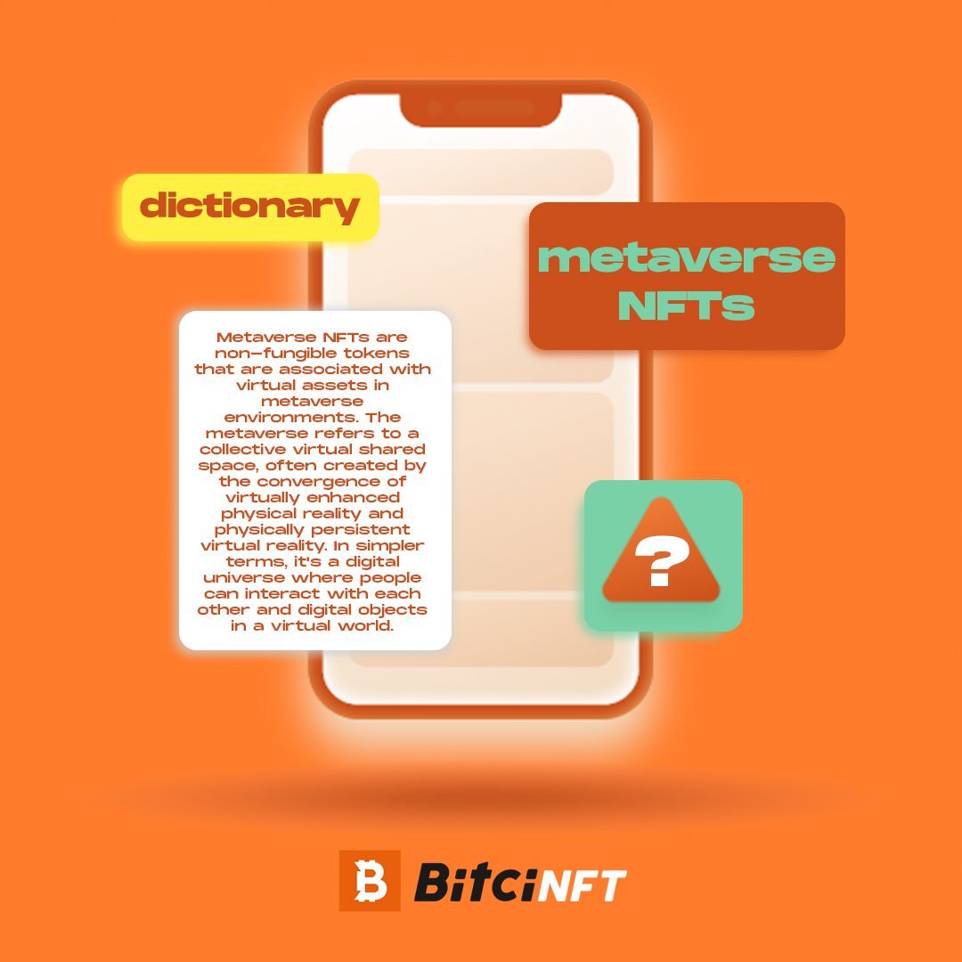 BitciNFT's tweet photo. 🖼️Metaverse NFTs, soon to be a widely heard term in the #Bitcichain NFT ecosystem. What are they? #MetaverseNFTs #NFT https://t.co/fhUgQyBrf3