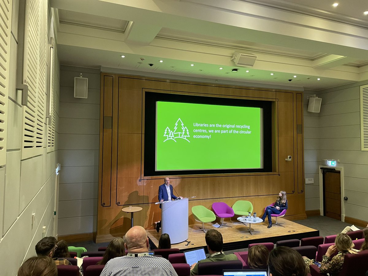 biblioluke's tweet photo. .@ayubkhan786 hits the nail on its head with his first slide! ‘Libraries are the original recycling centres, we are part of the circular economy!’#GreenLibraries https://t.co/tABXHX7KQm