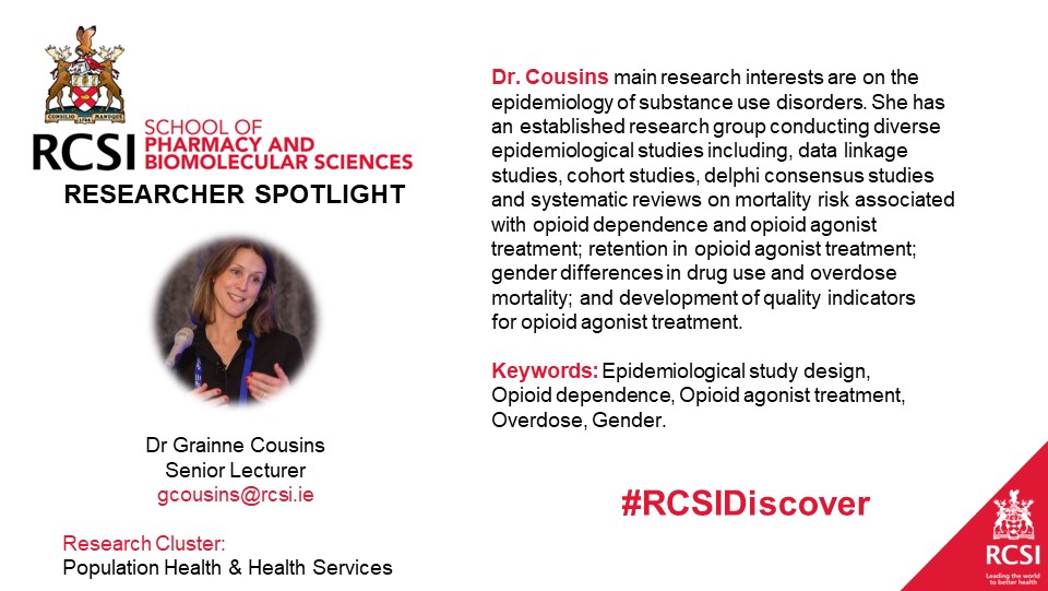 After a week off for St. Patrick's Day we are back with Researcher Spotlight jumping into Population Health & Health Services with @CousinsGrainne and her work in alcohol epidemiology & substance misuse.

rcsi.com/people/profile…