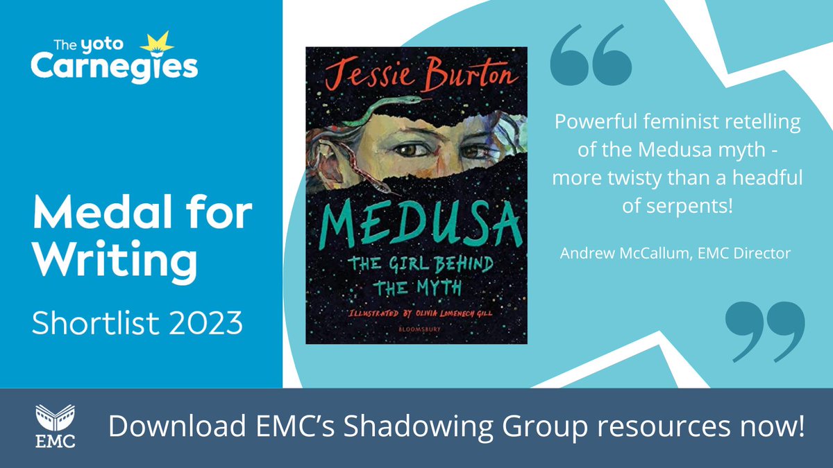 FREE EMC resources for  #YotoCarnegies23 shadowing groups. Do get hold of the hardbook copy of Medusa if you can - fabulous illustrations. Resources for this book by <a href="/AndrewEMC/">Andrew McCallum</a>  englishandmedia.co.uk/publications/y…