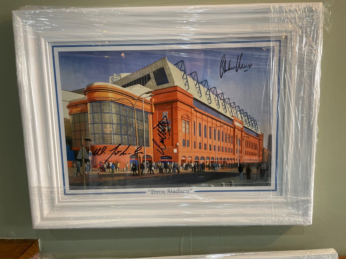 gallery_legends's tweet photo. ⚽️⚽️ Ibrox signed by both Barcelona 72 scorers Colin Stein and Willie Johnston also signed by Archie Knox. Celtic Legend Danny McGrain signed picture. Both are A3, hand signed and come with Certificate of Authenticity, worldwide shipping available or free pick up in store  ⚽️⚽️ https://t.co/eSPMQIsoeG