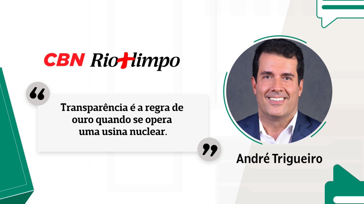 cbnrio's tweet photo. #RIOMAISLIMPO: 'Perder a confiança na Eletronuclear é tudo o que brasileiros, principalmente os fluminenses, não merecem.' - @andretrig comenta demora da empresa em notificar vazamento na usina Angra 1. Com @fred_goulart.
Assista: https://t.co/uLCbDXpMlr
#Angra1 #EnergiaNuclear https://t.co/qYi7HlcU5w