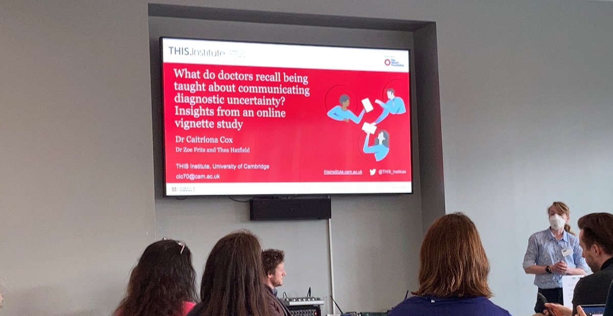 ke_weetman's tweet photo. Great presentation by @caitriona_cox from @THIS_Institute @MedCambridge on communicating diagnostic uncertainty. Lots of teaching &amp; research scope in this area! #ukccc2023 @MCR_UG_CCC @OfficialUoM https://t.co/VDr40myzzV