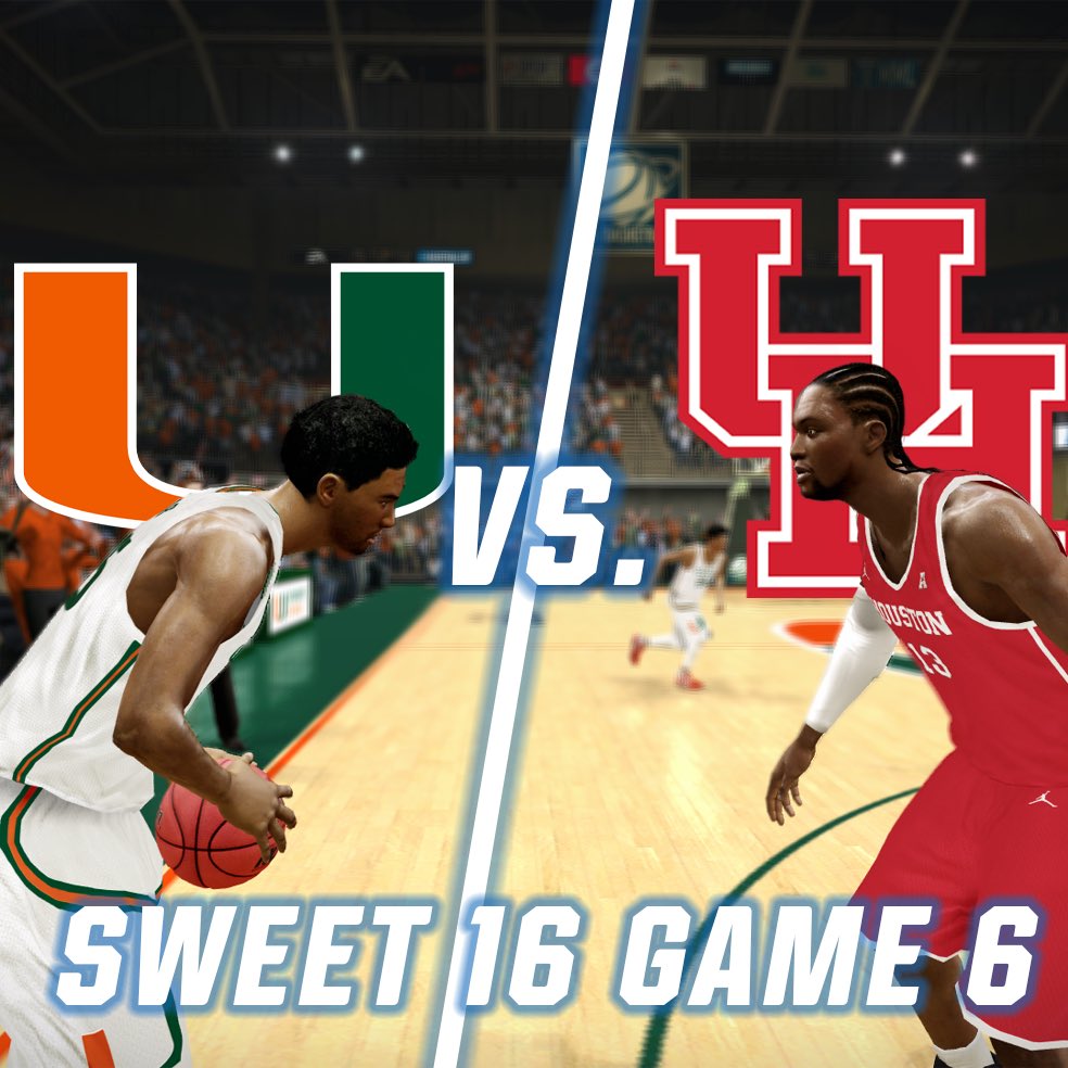 MMLegacyMod's tweet photo. We’re back with more sweet 16 tonight! 
Miami takes on Houston!

Play it now in march madness legacy!

Link in bio. https://t.co/uEWJyAL5qt