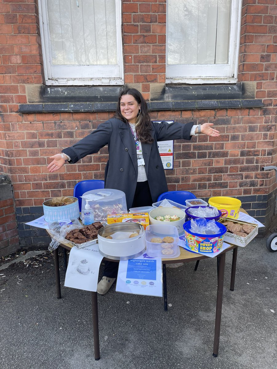 Lots of delicious cakes on sale outside north entrance at city hospital to raise funds for the TBalert charity on #WorldTuberculosisDay