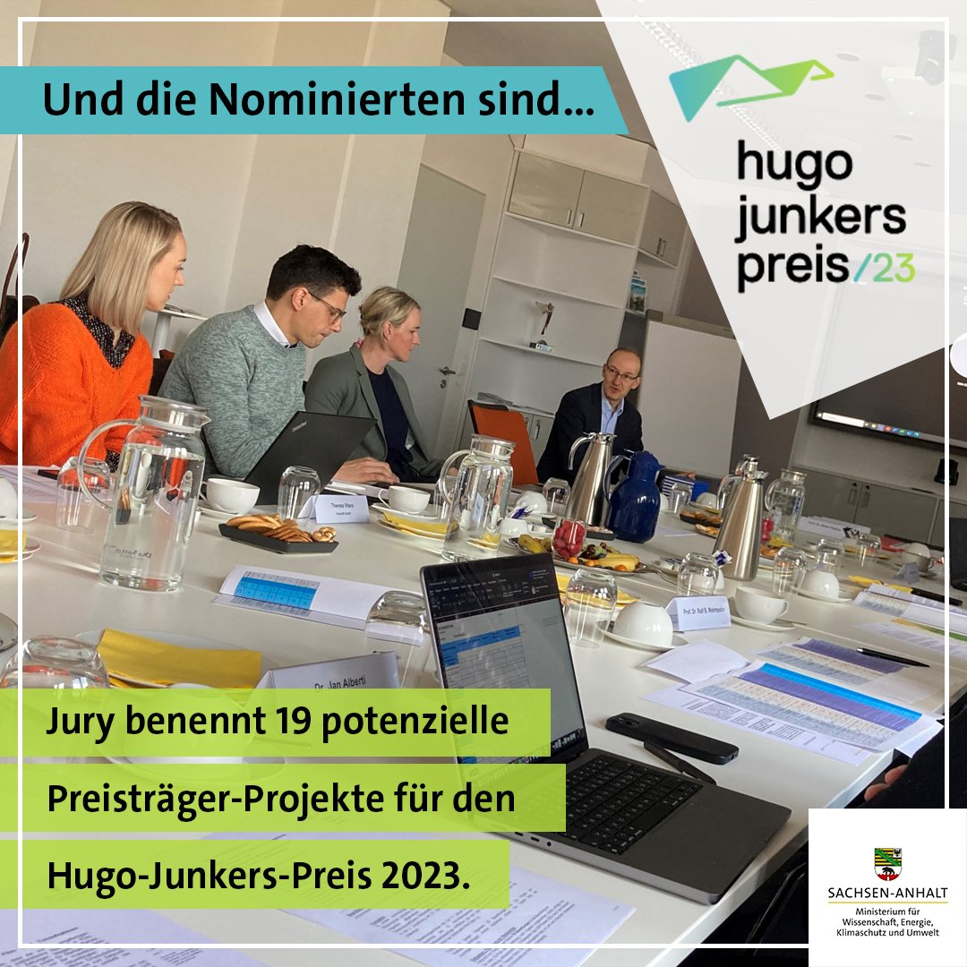 MWU_LSA's tweet photo. Trommelwirbel! 🥁🥳 Die Nominierten für den diesjährigen #HugoJunkersPreis für #Forschung & #Innovation aus #SachsenAnhalt stehen fest. 19 potenzielle Preisträger haben die Chance auf den höchstdotierten #Innovationspreis des Landes. https://t.co/pZvxvzkm7L #HJP23 #moderndenken https://t.co/wEiM9G1jMf