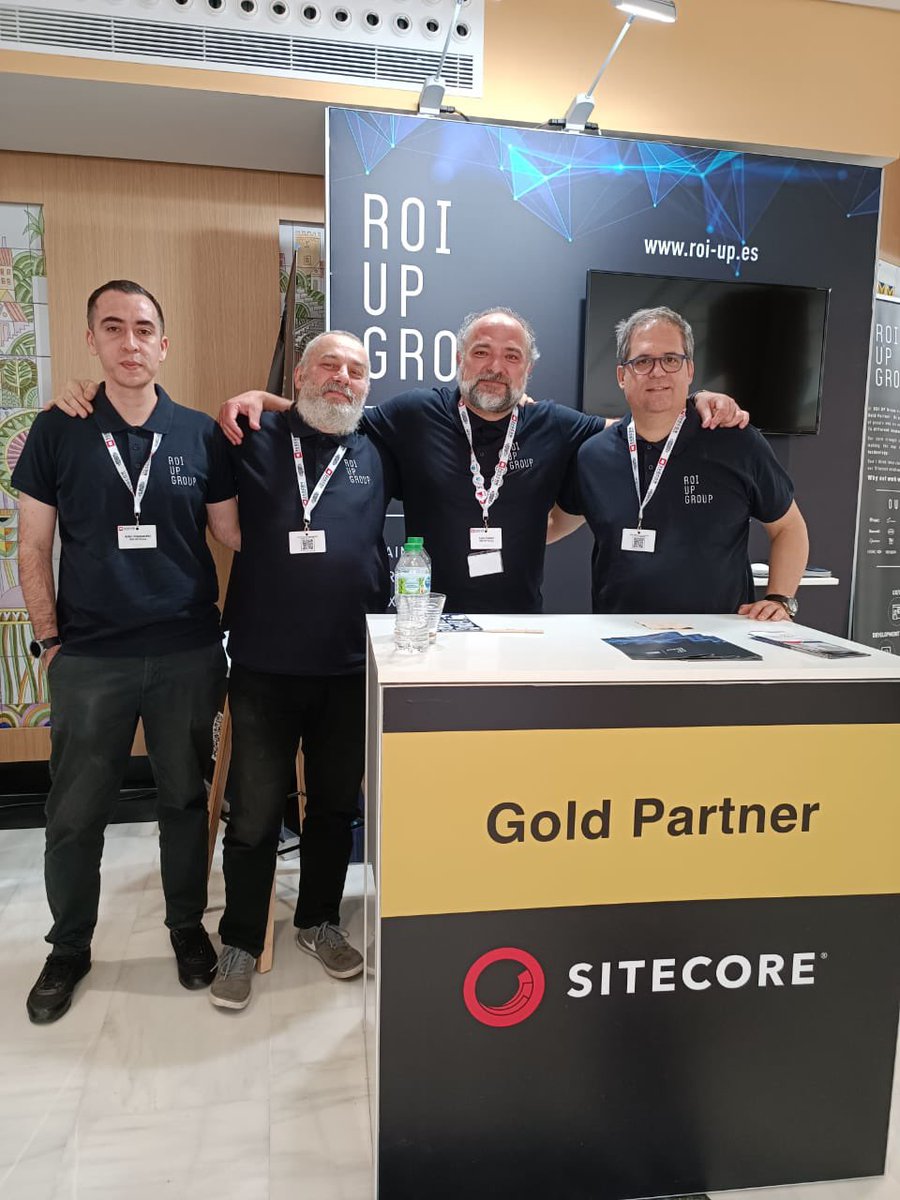 Sitecore's tweet photo. #SUGCON would not be possible without our sponsors!💪 Thank you @SagittariusMktg @vercel @RoiupES for bringing the 🔥 to Málaga! Have you already visited their booths to say hello? Do IT, Do IT 🙌 #WeAreSitecore #SitecoreCommunity #SitecorePartner @SUGCONF https://t.co/FUw8vI4q8m