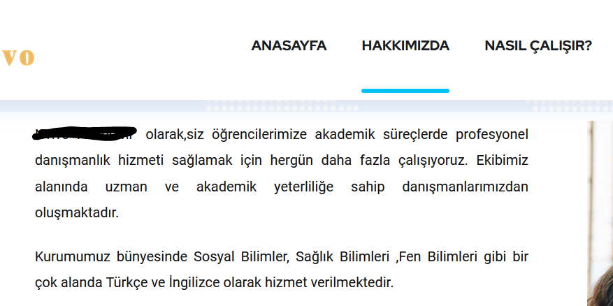 Parayla tez yazan bir şirketin web sitesinden:

"Kurumumuz bünyesinde Sosyal Bilimler, Sağlık Bilimleri ,Fen Bilimleri gibi bir çok alanda Türkçe ve İngilizce olarak hizmet verilmektedir."