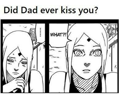 Her face literally says "no he only kisses Naruto..."