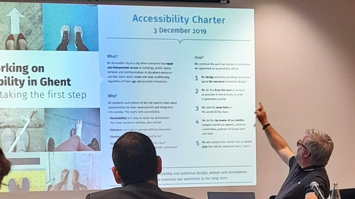 We could present our #accessibility charter to the European colleagues during the #barrierfree cities working group 💪
