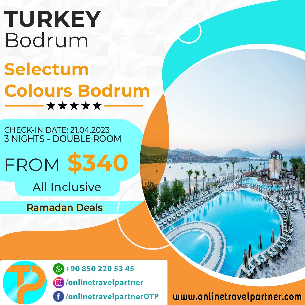 Ramadan Feast opportunities will come like candy!

Sign up for free in our system to browse our affordable hotel options.

Call Center / WhatsApp: +90 850 220 53 45
E-Mail: info@onlinetravelpartner.com
onlinetravelpartner.com

#ramadandeals #deal #ramadan  #hotel #holiday #turkey