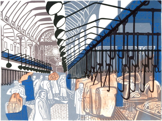 ThatArtBlog's tweet photo. Image 1 - Edwin Smith – Smithfield Market, 1953. 
Image 2 - Edward Bawden – Smithfield Market, 1967 https://t.co/g4e4Ch0RJt