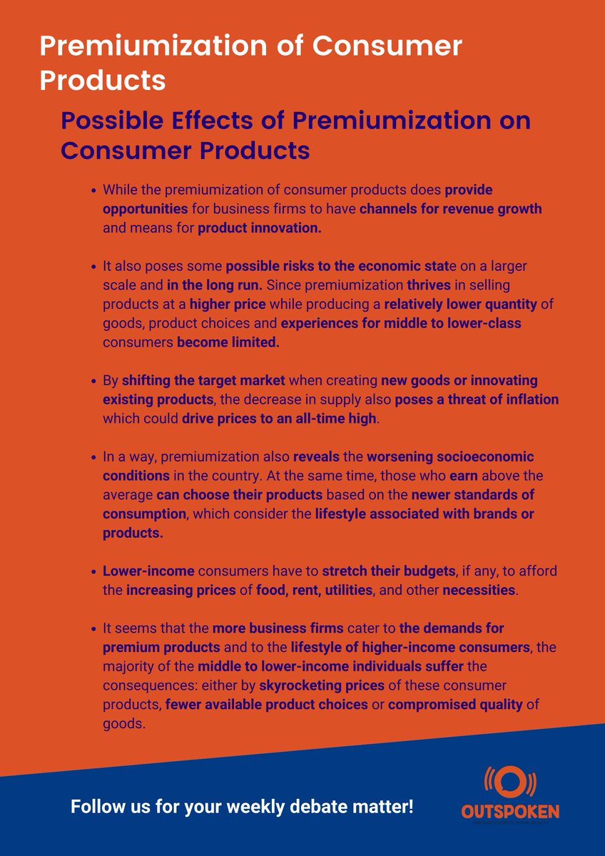 PhOutspoken's tweet photo. Are people getting way too attached to the perception of owning and buying premium consumer goods that it leaves the rest of the population with limited choices and poorer quality products in the market?
#debatematter #premiumgoods #luxurygoods #impact #inflation https://t.co/7bPfUDAeZ0