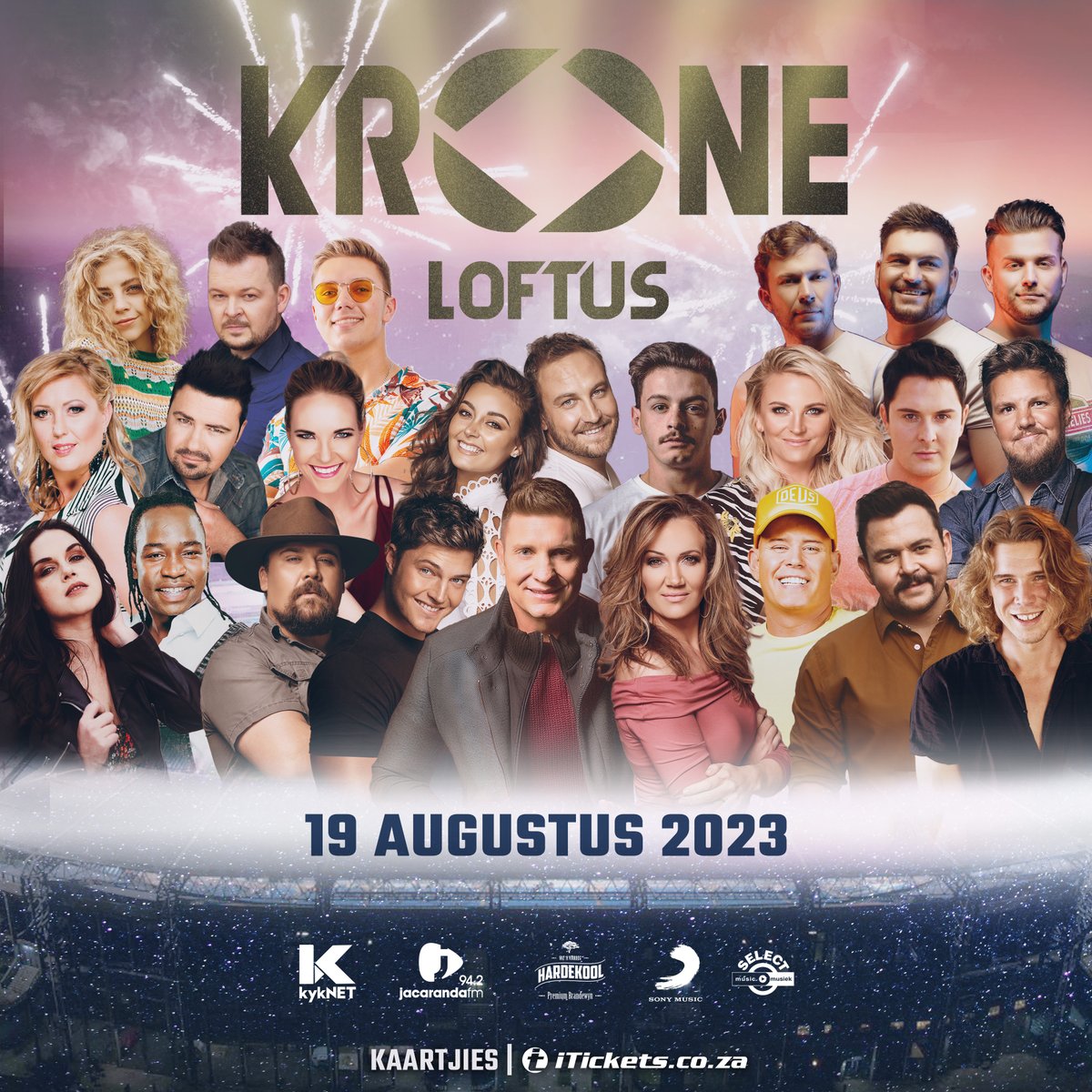 👑 MAAK REG VIR KRONE BY LOFTUS! 👑 Dit gaan die GROOTSTE Afrikaanse belewenis in 2023 wees met 21 van jou gunsteling Kunstenaars op een verhoog! Kaartjies 🎟️ itickets.co.za/events/470940