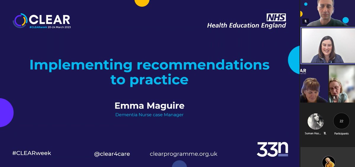 clear4care's tweet photo. @HealthyHyde @NHS_GM @claireb06581787 @NHS_HealthEdEng A fantastic session this morning from Emma Maguire at @HealthyHyde for #CLEARweek. It was great to hear about her experiences with CLEAR and how it has impacted her career. https://t.co/B48hyuVwQ8