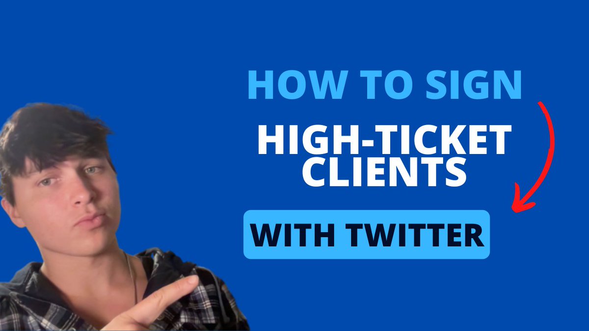 RyanMSchnitzler's tweet image. Looking to sign High-Ticket Clients?

I put together a video breaking down the step-by-step process of landing more clients with Twitter.

Want to see it?

Like + RT + comment "high ticket" and I'll send it to you.

(Must be following so I can DM)