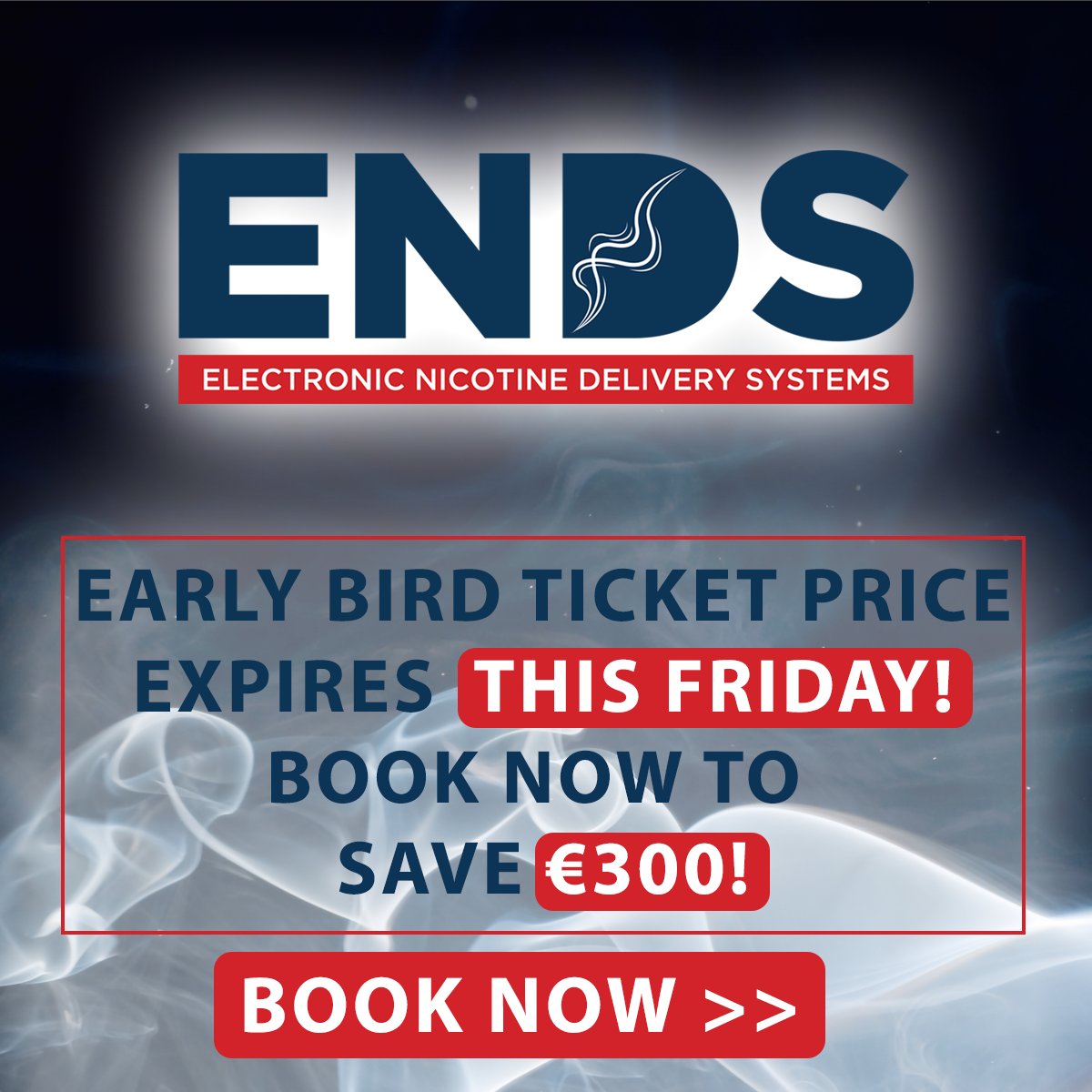 The Early Bird price for ENDS Europe 2023, taking place 23-24 May 2023 in Amsterdam, expires THIS FRIDAY 24 MARCH at midnight GMT. Book your ticket here: ends-conference.com/ends-europe/ev…