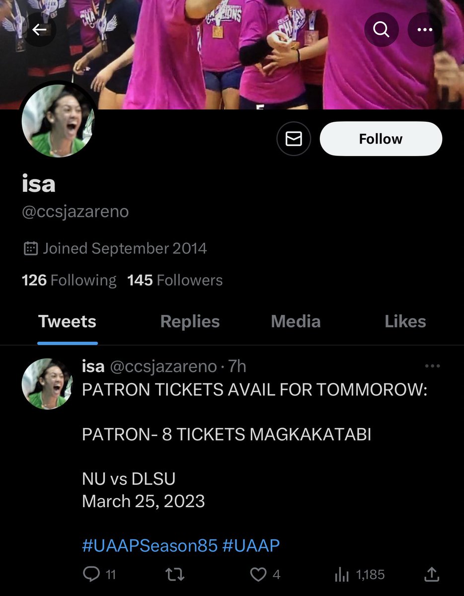 jenini27's tweet photo. ❌❌❌SCAMMER ALERT!!!❌❌❌
DON’T BUY TO THIS ACCOUNT NG VOLLEYBALL TIX FOR UAAP! @ccsjazareno ! Nag requesT for downpayment and already paid for it pero hanggang ngayon hindi pa rn nagpapakita. Hindi na matawagan ang number na binigay. Beware guys! #UAAPVolleyball https://t.co/EB0p5fD0ob