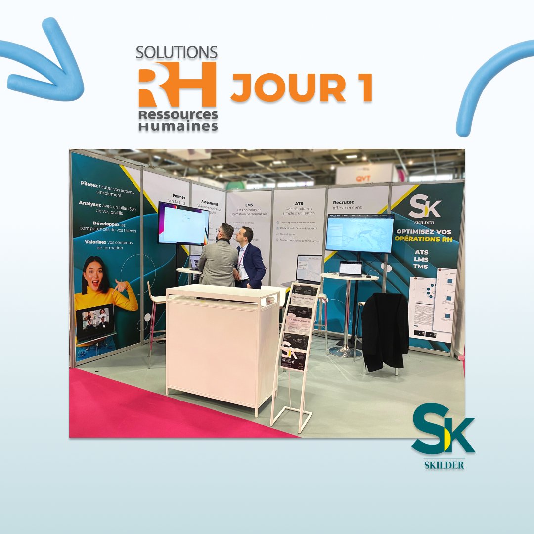 Skilder_pro's tweet photo. Jour 1 du salon @Solutions_RH  ! 👥

Skilder, présent du 21 mars au 23 mars, sur le stand D28, Porte de Versailles à Paris ! 📍

Si vous n'avez pas eu l'occasion d'être présent, n'hésitez pas à visiter notre site pour découvrir toutes nos solutions : https://t.co/brKtHu2jf2 https://t.co/i2mpPCcxyF