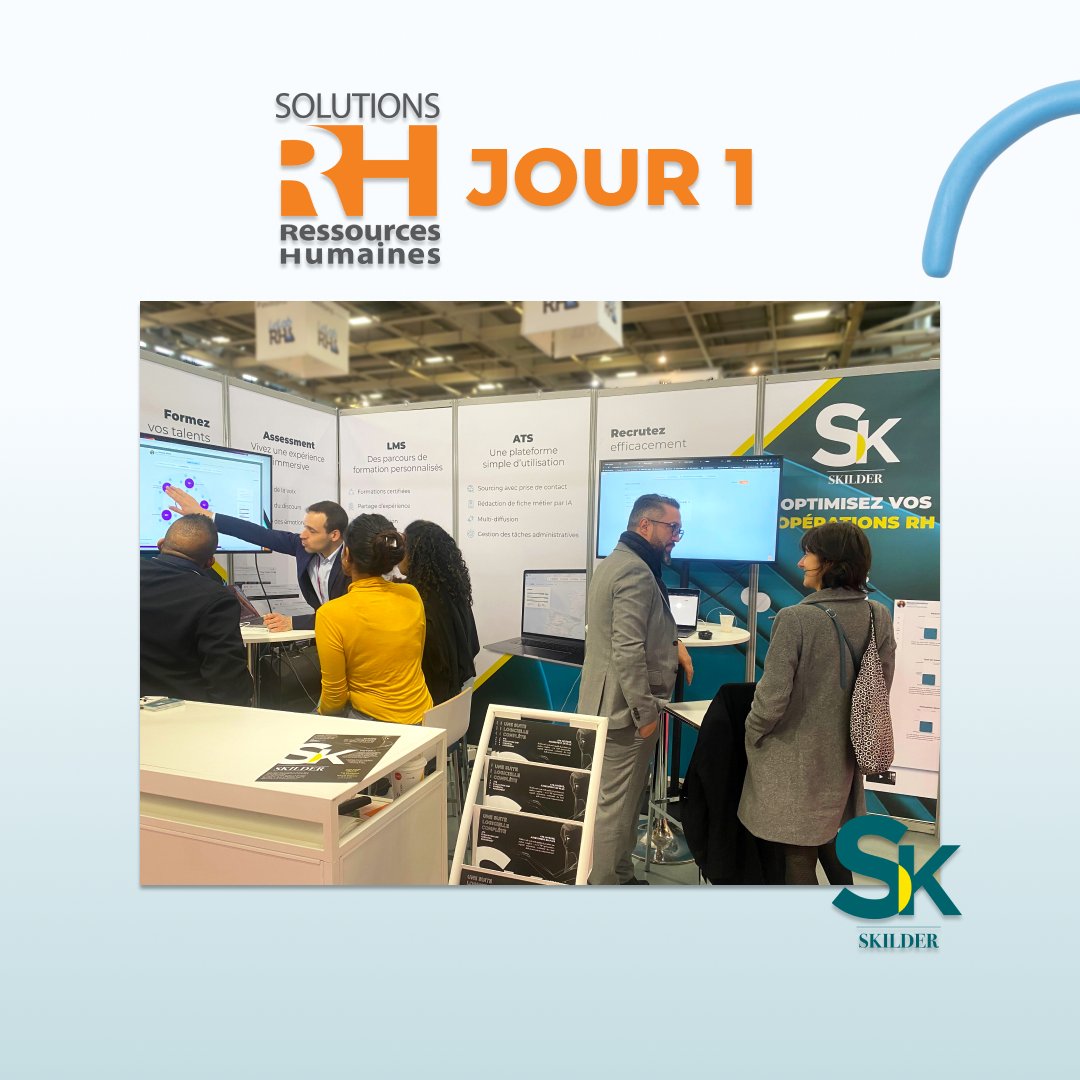 Skilder_pro's tweet photo. Jour 1 du salon @Solutions_RH  ! 👥

Skilder, présent du 21 mars au 23 mars, sur le stand D28, Porte de Versailles à Paris ! 📍

Si vous n'avez pas eu l'occasion d'être présent, n'hésitez pas à visiter notre site pour découvrir toutes nos solutions : https://t.co/brKtHu2jf2 https://t.co/i2mpPCcxyF