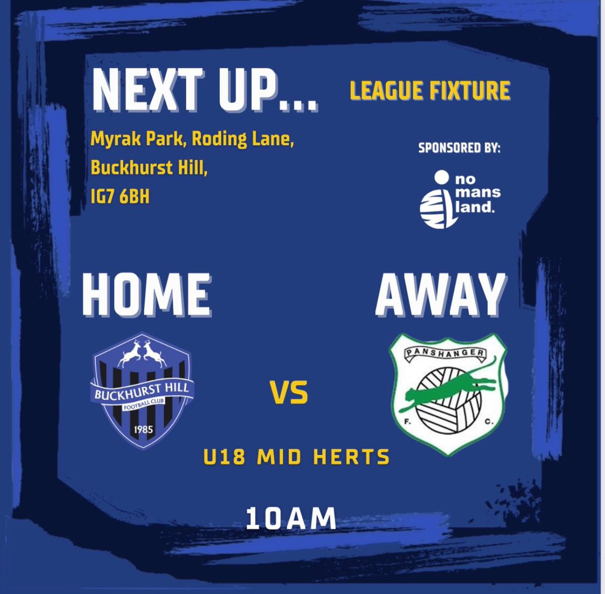 CRFCMH18's tweet photo. We welcome Panshanger FC for the 1st time 
⏰ 10 am 
💰 Nichmans 
🏟IG9 6BJ  
U/18 MH 🔵⚫️🔵⚫️ https://t.co/Mimn8tVuVA
