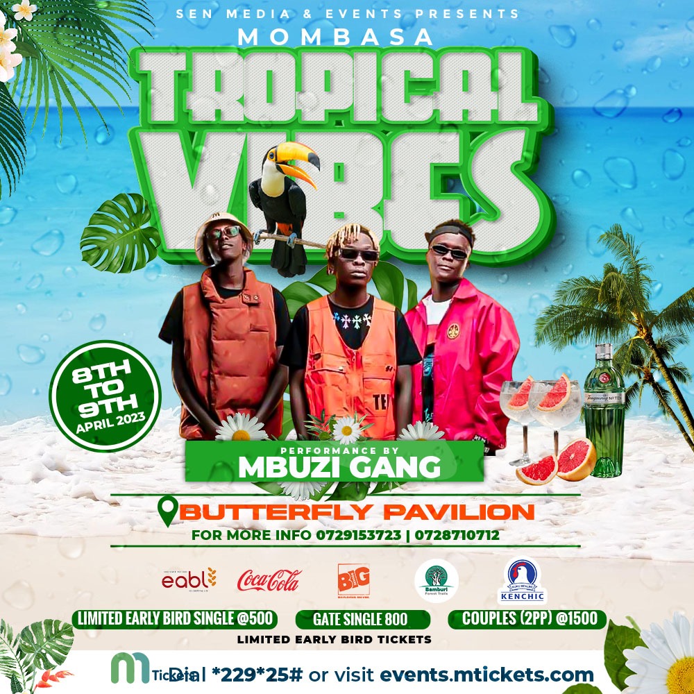 djleniumkenya's tweet photo. I am going to be bringing  you nothing but good vibes &amp; happiness. See you on the 8th &amp; 9th of April at Butterfly Pavillion alongside @Boutross_Munene
@VjChris254 &amp; @mbuzigang
Get your tickets today by simply dialing  *229*25# or Visit https://t.co/kggdDcLvaL…
#TropicalVibesKE https://t.co/KJyiUmGqwI