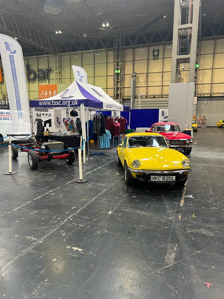 TriumphSSixClub's tweet photo. We are all set up and looking amazing.... 😎 Can't wait to see you all over the next three days at the NEC Restoration Show...
Do pop along and say hello & check out our beautiful Triumphs on display & our selection of biscuits 😉
#TSSC #Triumph #Restorationshow https://t.co/qG3JB36CGl