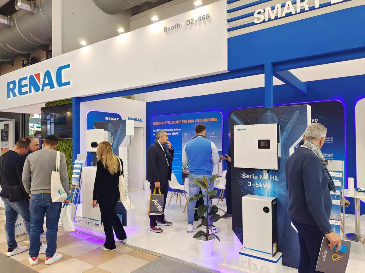 RenacPower's tweet photo. The KEY ENERGY 2023 Italy will come to an end today. Here we extend our sincere thanks to our partners in Italy and all visitors who show great interests to RENAC ESS solutions! 

#solarenergy #EnergyStorage #inverters #KeyEnergy #renewableenergy https://t.co/STLIxR2RvU