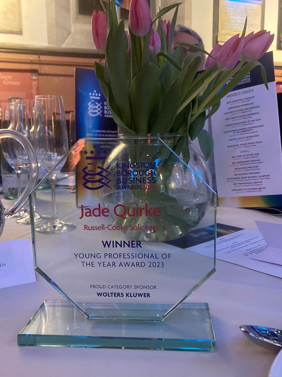 She only went and won it!! Great night for @JadeQuirke_ who took home the Young Professional of the Year Award at the @KbbAwards last night. Who needs the Oscars? We are very proud. 💪🏻 🏆