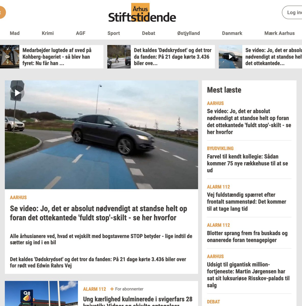 frankhaldtwo's tweet photo. I'm on the news today.
I ride my bike to work on a road that has dangerous intersection, and for a couple of months I tried to convince Rikke that I was almost runover a couple of times a week. So I recorded some of my trips with my GoPro. https://t.co/XC7OTu55FY
