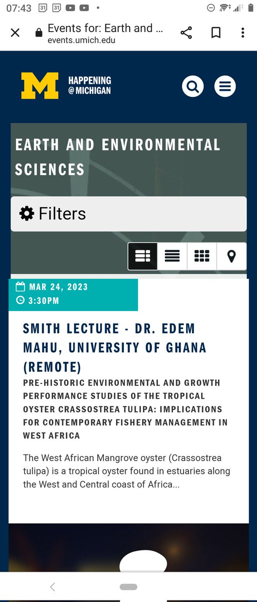 Happening this afternoon at the University of Michigan @royalsociety @InsideNatGeo @Mafissa_Ug @marchant_robert