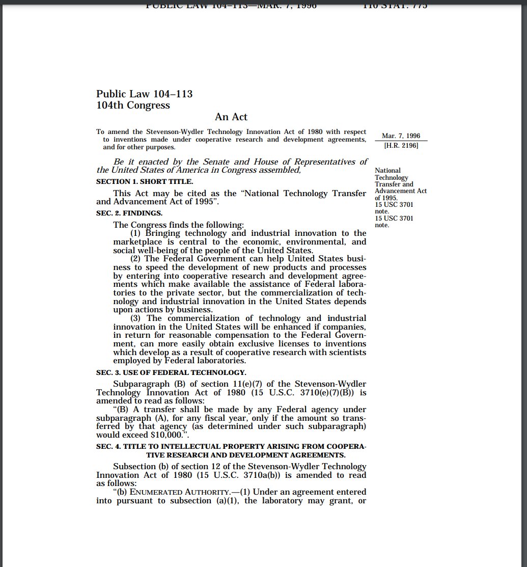 PmpMstr007's tweet photo. I wonder? @GaryGensler Have you read the National  Technology Transfer and Advancement act of 1995.  Must of skipped the innovation part and went straight to confiscating, however according to this he would owe back a bit of collateral for all the $ he took from registered entity https://t.co/61TWS4MyKs