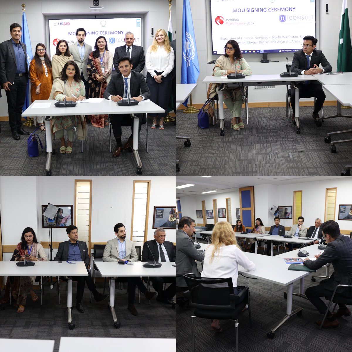 MobilinkBank's tweet photo. Our pledge to enhance nationwide financial inclusion has gone a step further with our recent collaboration with iConsult.
This partnership will strengthen various financial needs of citizens across KPK and the newly-merged districts.
Read more here: https://t.co/jqYKqPGdUX https://t.co/HxZ12YMaJm