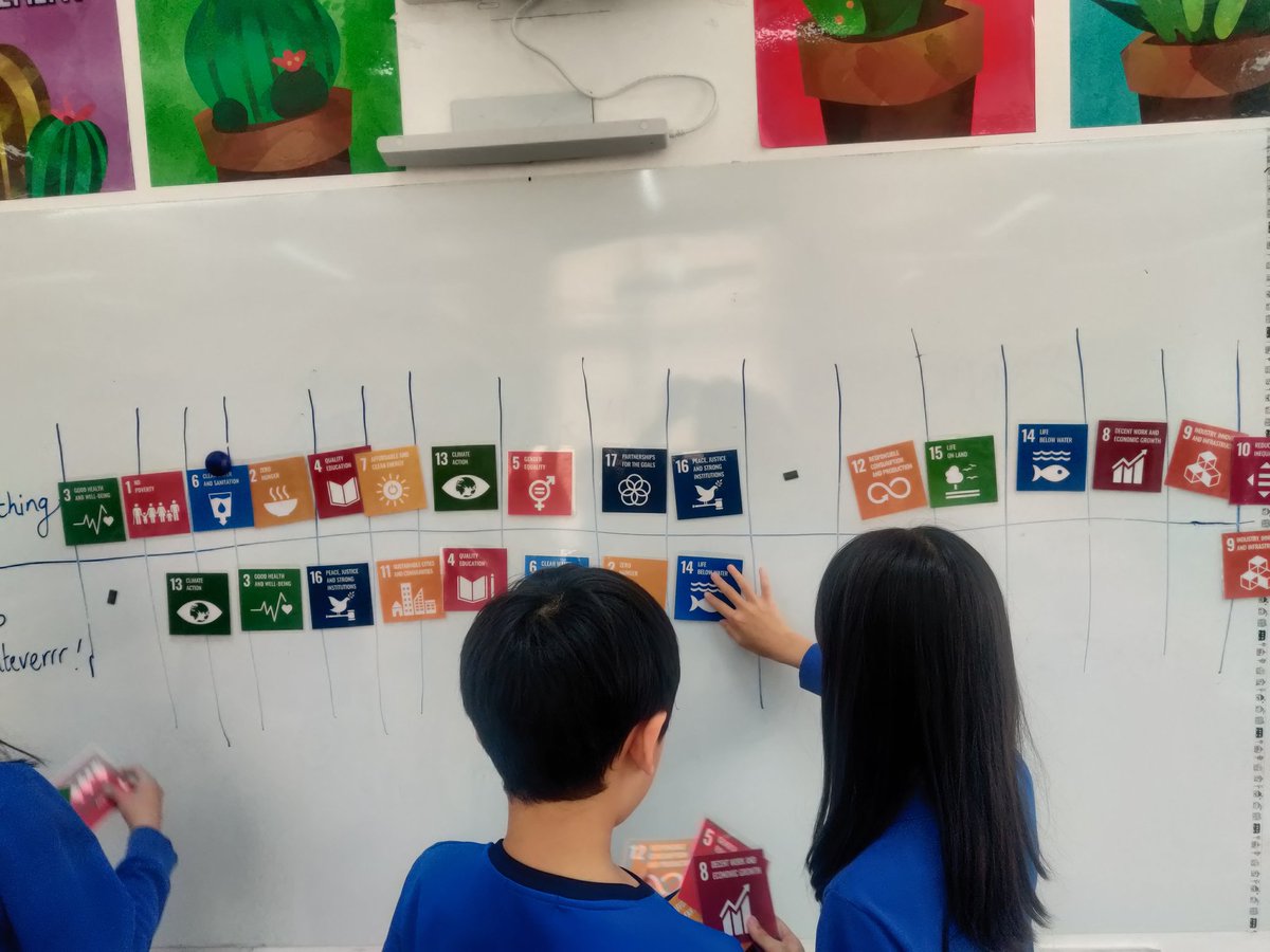 sasdart's tweet image. Simple sorting activity enabling our future global changemakers (also class of 2030 ) to discuss the importance of all the #SDGs @SDG2030 #2030 #studentleaders