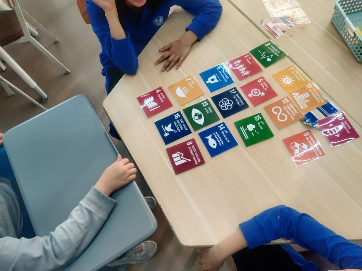 sasdart's tweet image. Simple sorting activity enabling our future global changemakers (also class of 2030 ) to discuss the importance of all the #SDGs @SDG2030 #2030 #studentleaders