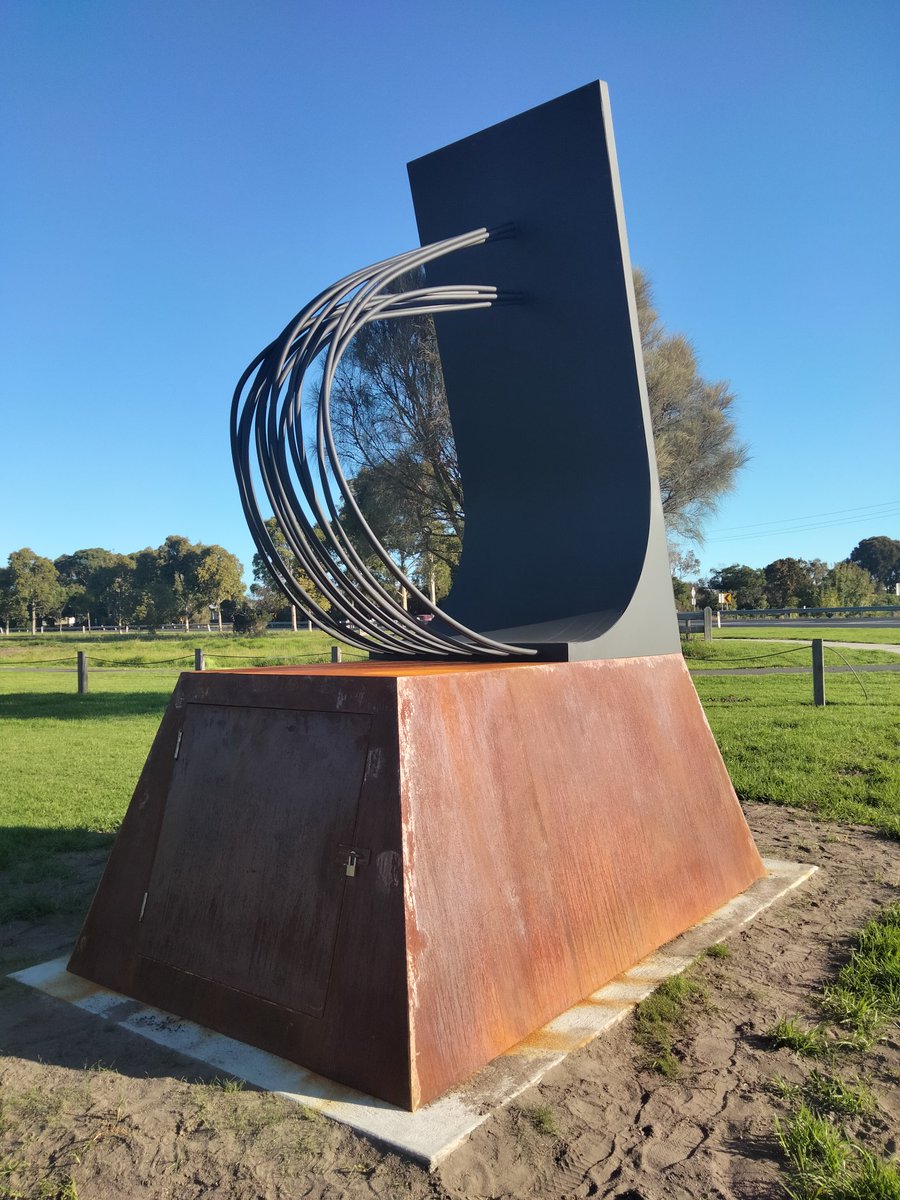 itsmarcusryan's tweet photo. The newest addition to Wonthaggi. Some art. Still working out what it represents. Any ideas? The best comment wins an all expenses paid return trip to Wonthaggi. π #Wonthaggi #Gippsland #BassCoast https://t.co/KFEHJ15TAG