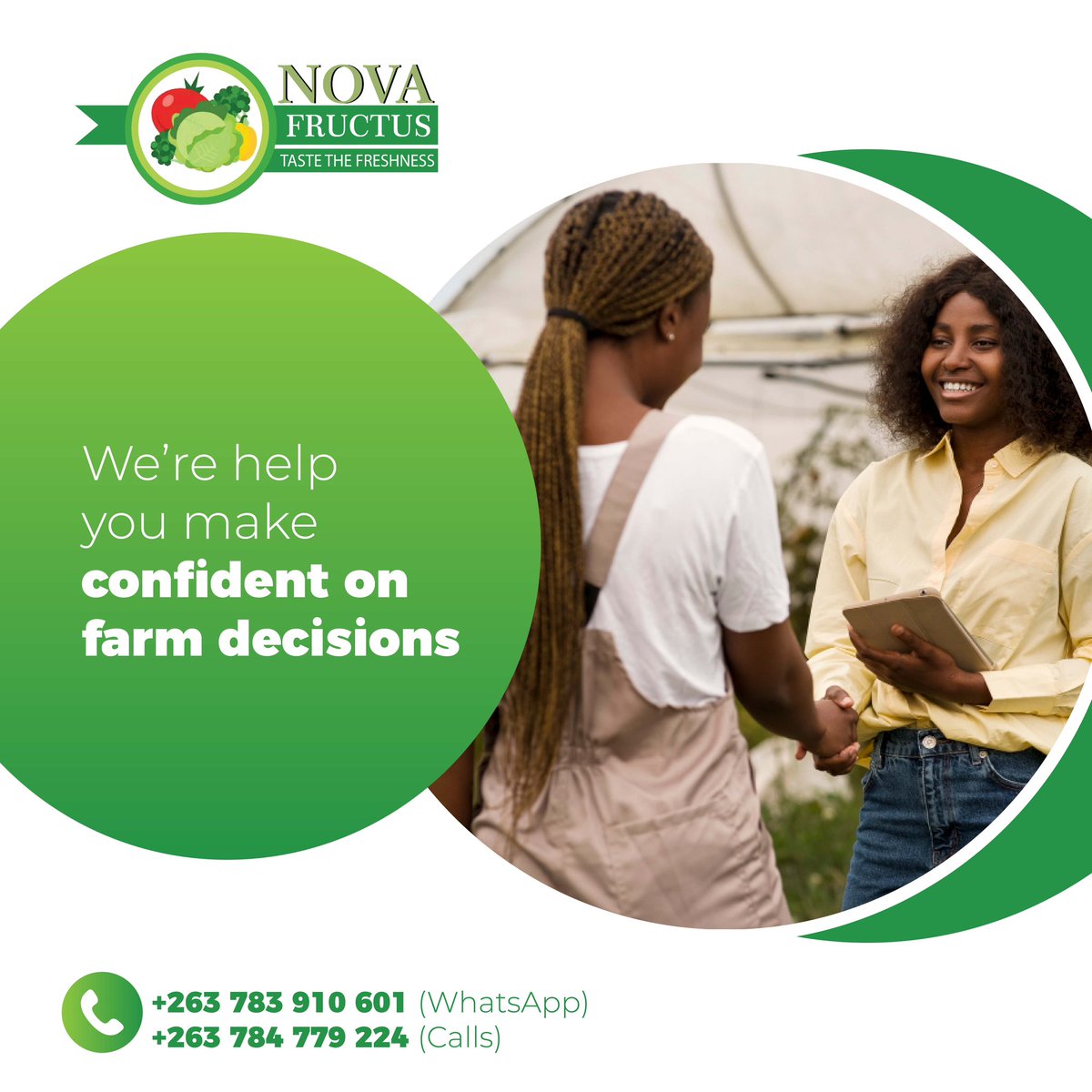 NovaFructus's tweet photo. Donโt know what to do with your farm? We do farming consultancy for small and large scale farmers.
Get in touch with us today for more information: ๐ฒ +263 783 910 601
#novafructusfarming #farming #farminginzim #farmingconsultancy #farmconsultancy #mwanawevhu #zimbabwe https://t.co/RdQNEdedzL