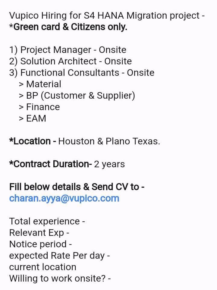 KPHB_Kurradu's tweet image. #SAP_Hana #Migration #USA #Greencard - @Sap4Telugu