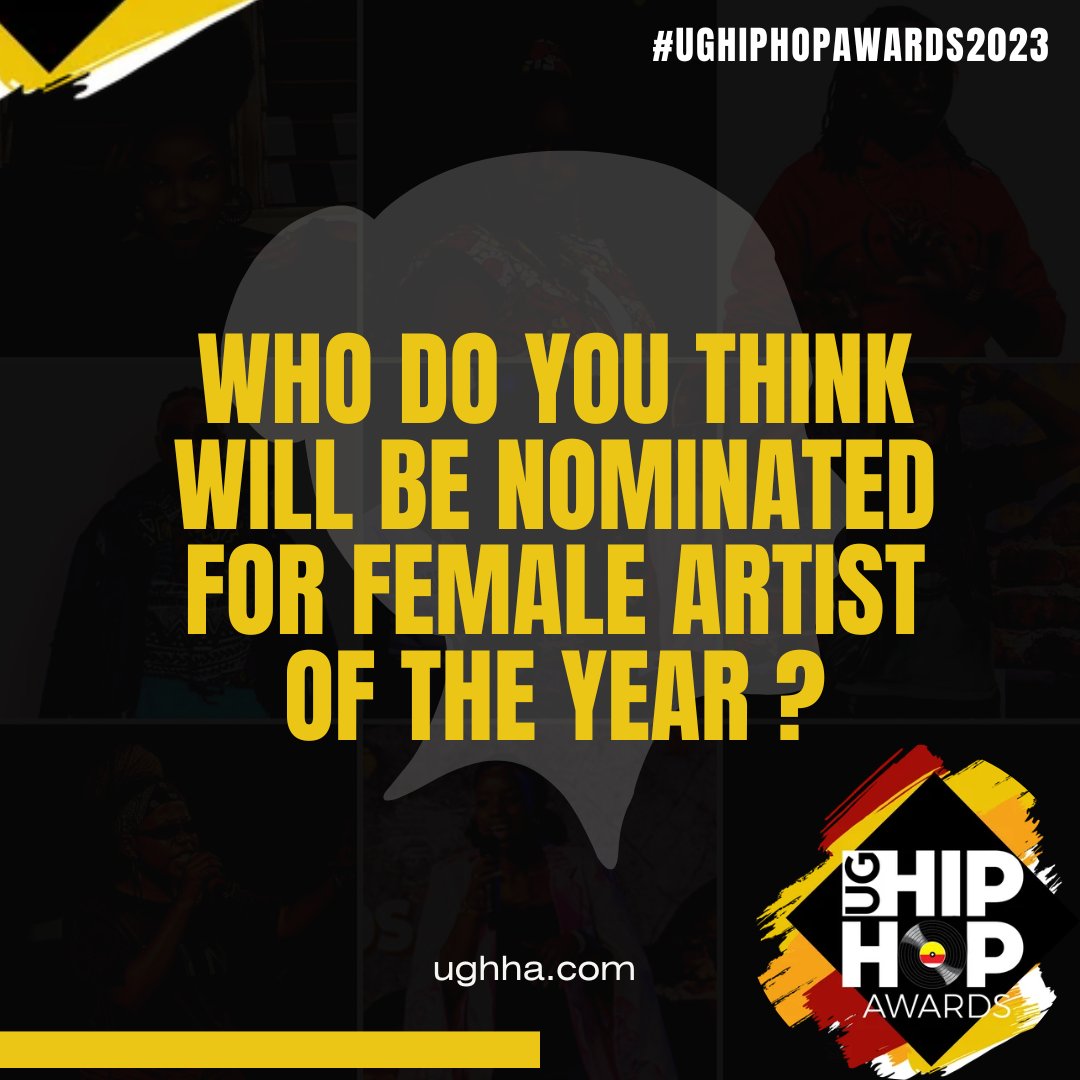 officialughha's tweet photo. As we get closer to #UGHHA Nominations announcement: Who do you think is making it on the Female Artist of the year list?
#UGHipHopAwards23 #WomenInUGHipHop #HipHop50 https://t.co/WRrwpQoPEv