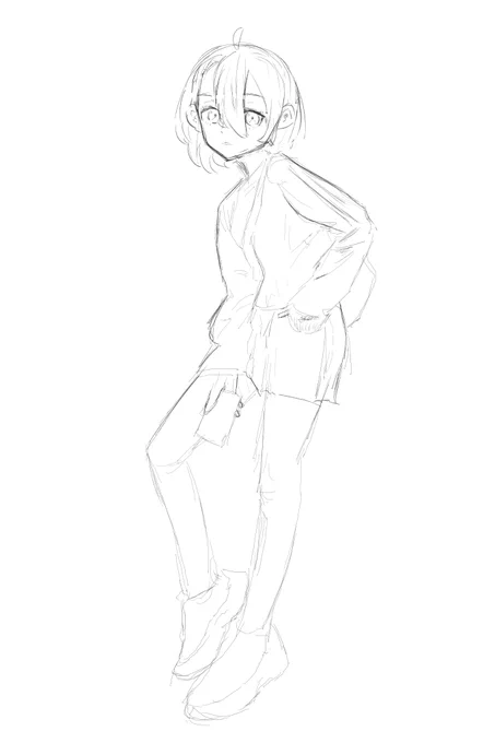 ポーズ練習(半模写) 