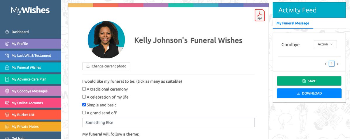 Sneak peak: In the next update you will be able to update your profile photo on any form (and not just in the 'My Profile' section).

#UKTech #techforgood #careplanning #lifehack