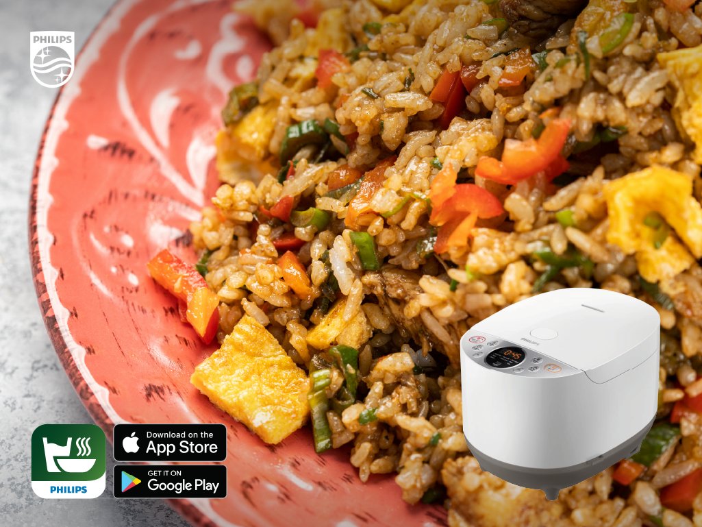 PhilipsGhana's tweet photo. You never think twice about jollof rice 🍚. 

Get yourself a Philips Digital Rice Cooker, because it's got smart 3D heating, a stay warm function and 10 dedicated cooking menus for the contemporary chef.

You need one too. Get yours today at @jumianigeria https://t.co/ARUeUmdLLK