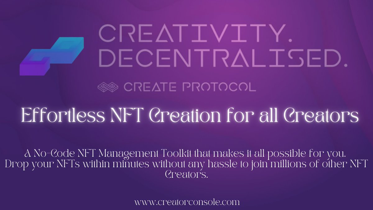 Rahul_2503's tweet image. 👀 @CreateProtocol - A effortless no-code platform for all #NFT creators, create your NFT in no time. 

Drop your NFTs within minutes without any hassle to join millions of other NFT Creators.

More: creatorconsole.com
#Createprotocol #Creatorsim2023 #nftnyc2023
#nftarti̇st